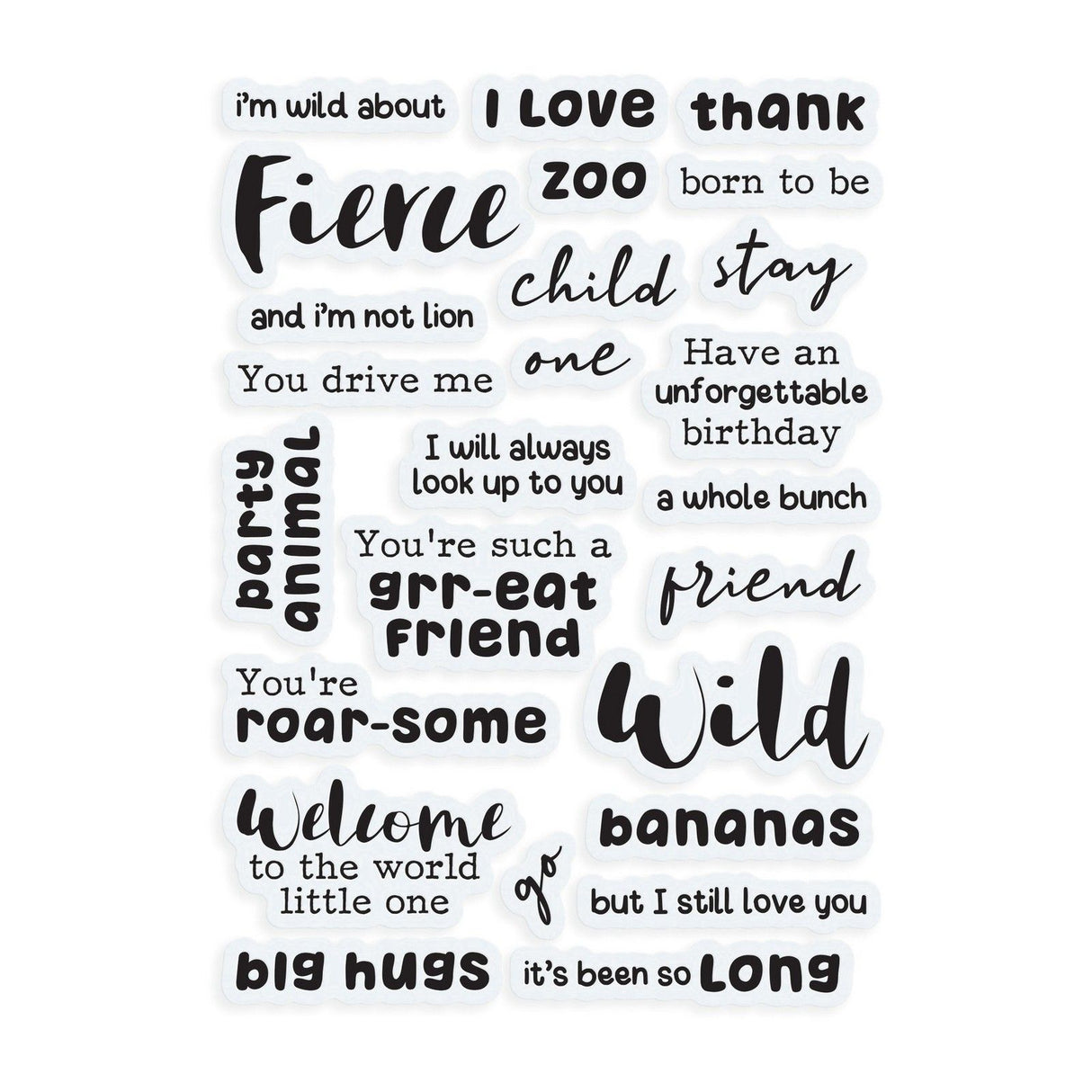 Tonic studios • stamp set wild about zoo