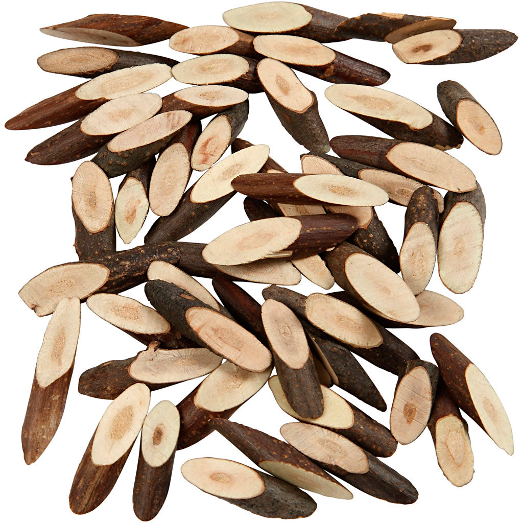 Creativ company hout mix, l: 30 mm, dikte 6 mm, 230 gr 1 doos