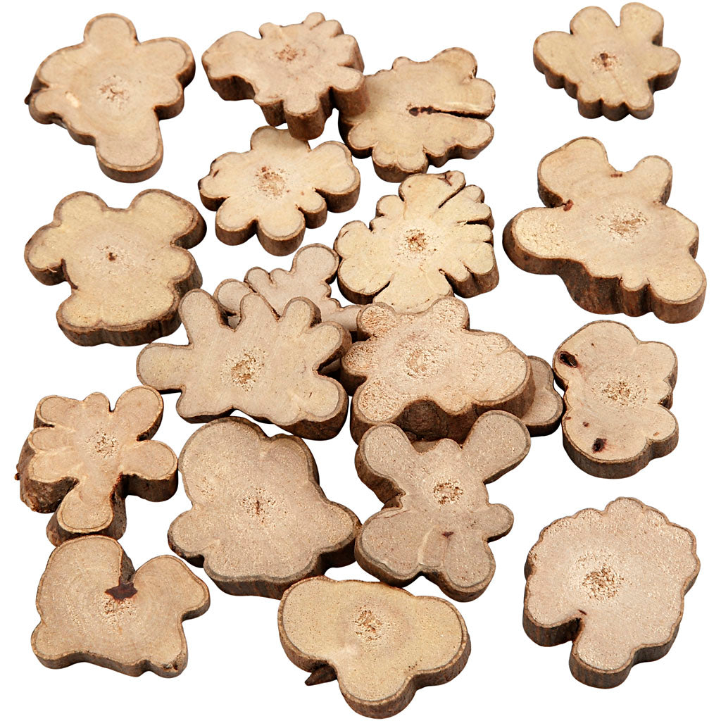 Creativ company wood mix, size 15-40 mm, thickness 5 mm, 230 g 1 box