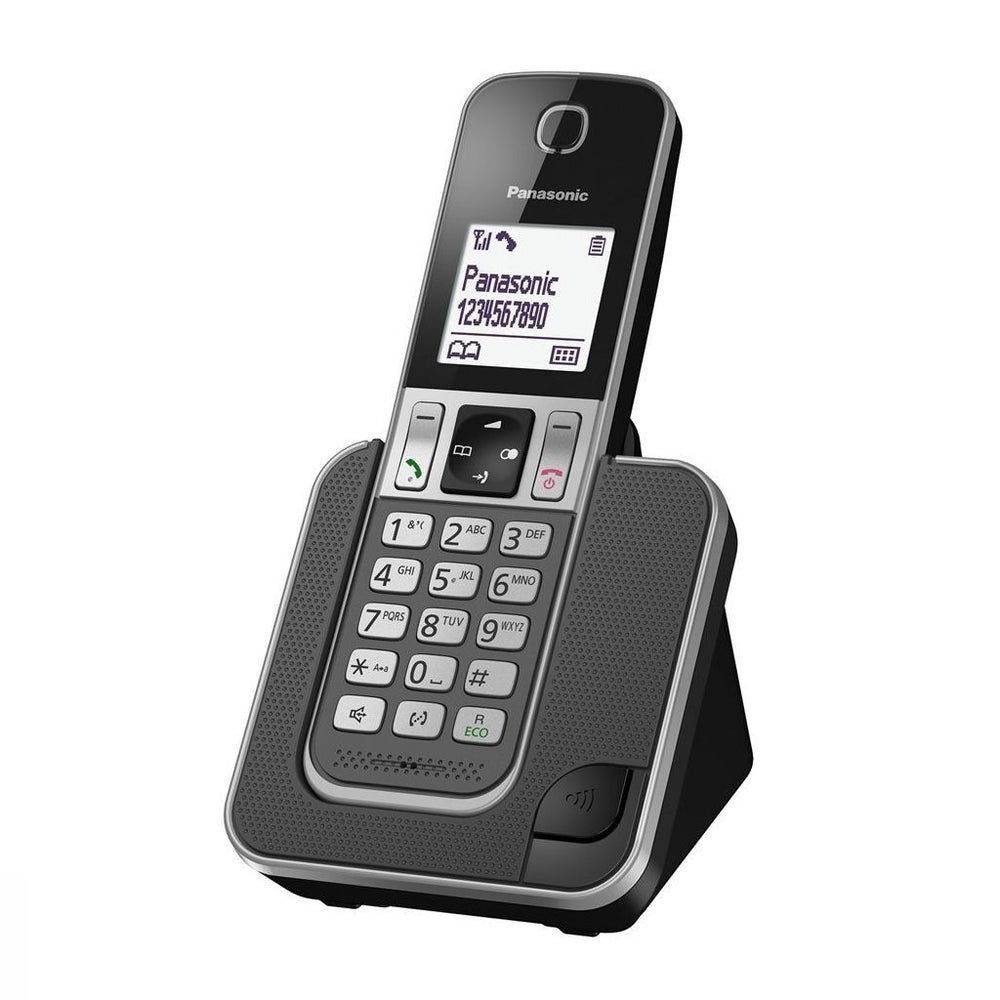 Panasonic kx-tgd310nlg single dect telephone black gray