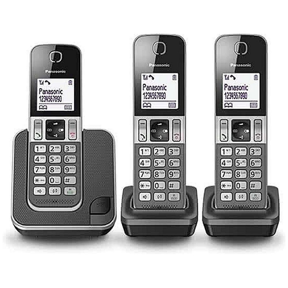 Panasonic KX-TGD313NLG Faste telefoner 3 stykker svart sølv