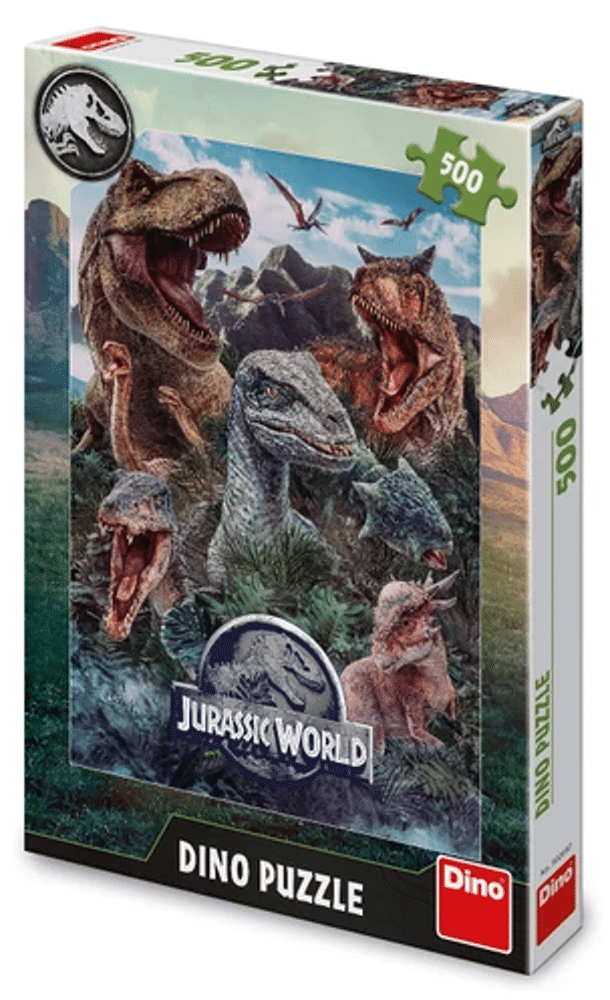 Dinotoys dino puzzle of Jurassic World dinosaurs - 500 pieces