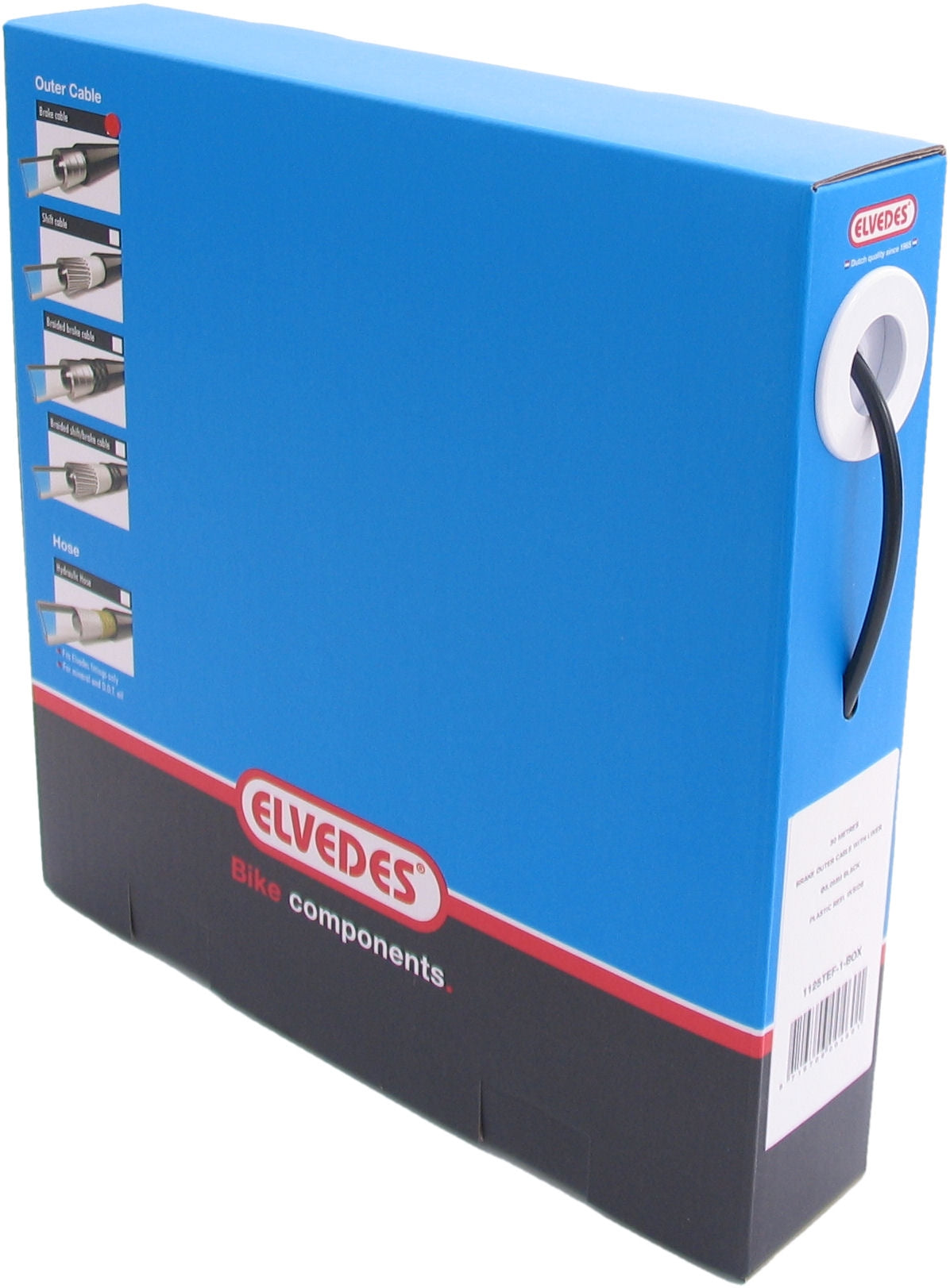 Elvedes outer cable with lining 30 meters Ø5.0mm - black (30 meters in box)