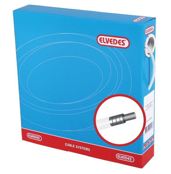 Elvedes Rem Outder -kabel med foder Ø5,0 mm 30 meter vit (i en låda)