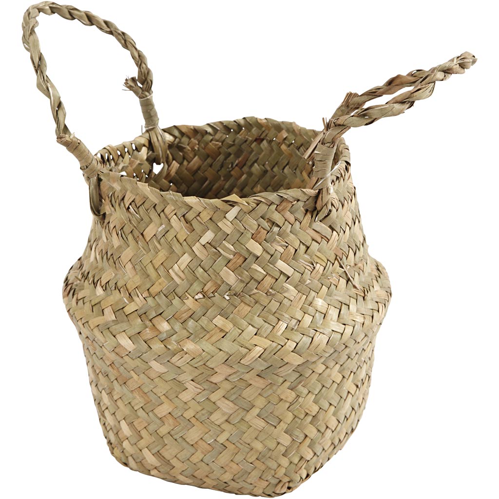 Creativ company seagrass basket, h: 7 15 cm, d 16 cm, 1 piece
