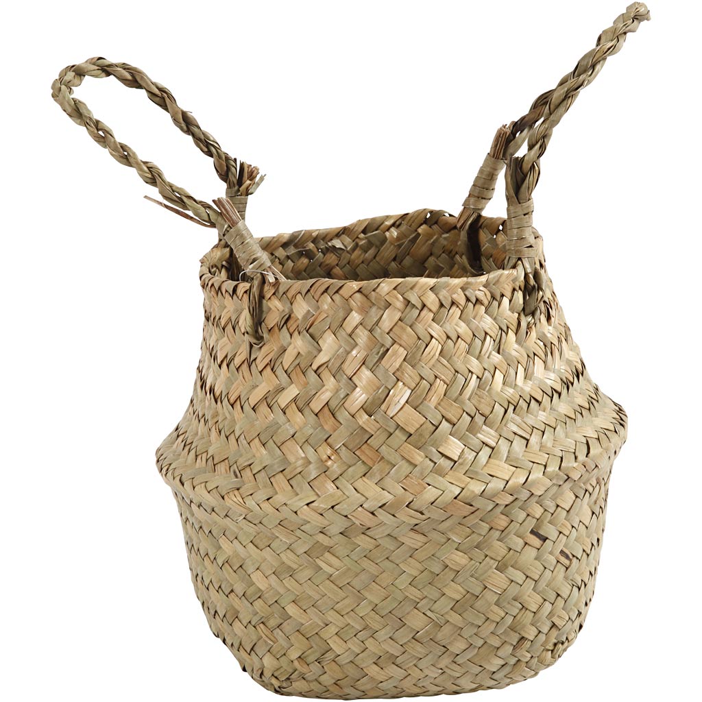 Creativ company seagrass basket, h: 11 19 cm, d 20 cm, 1 piece