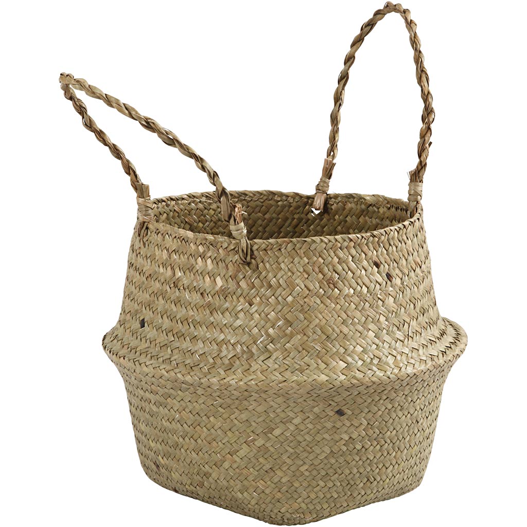 Creativ company seagrass basket, height 13 24 cm, depth 27 cm, 1 piece