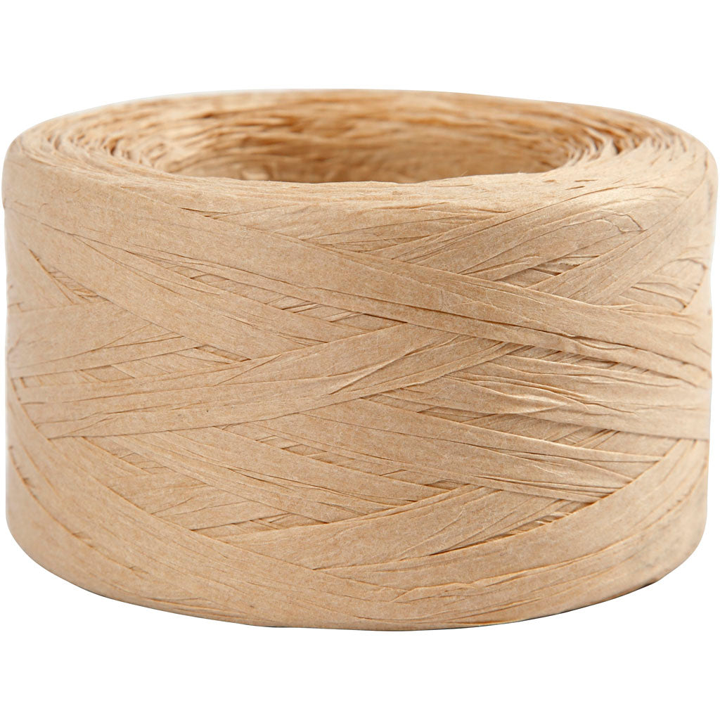 Creativ Company Paper Raffia Raffia Yarn Sand Color, 100m