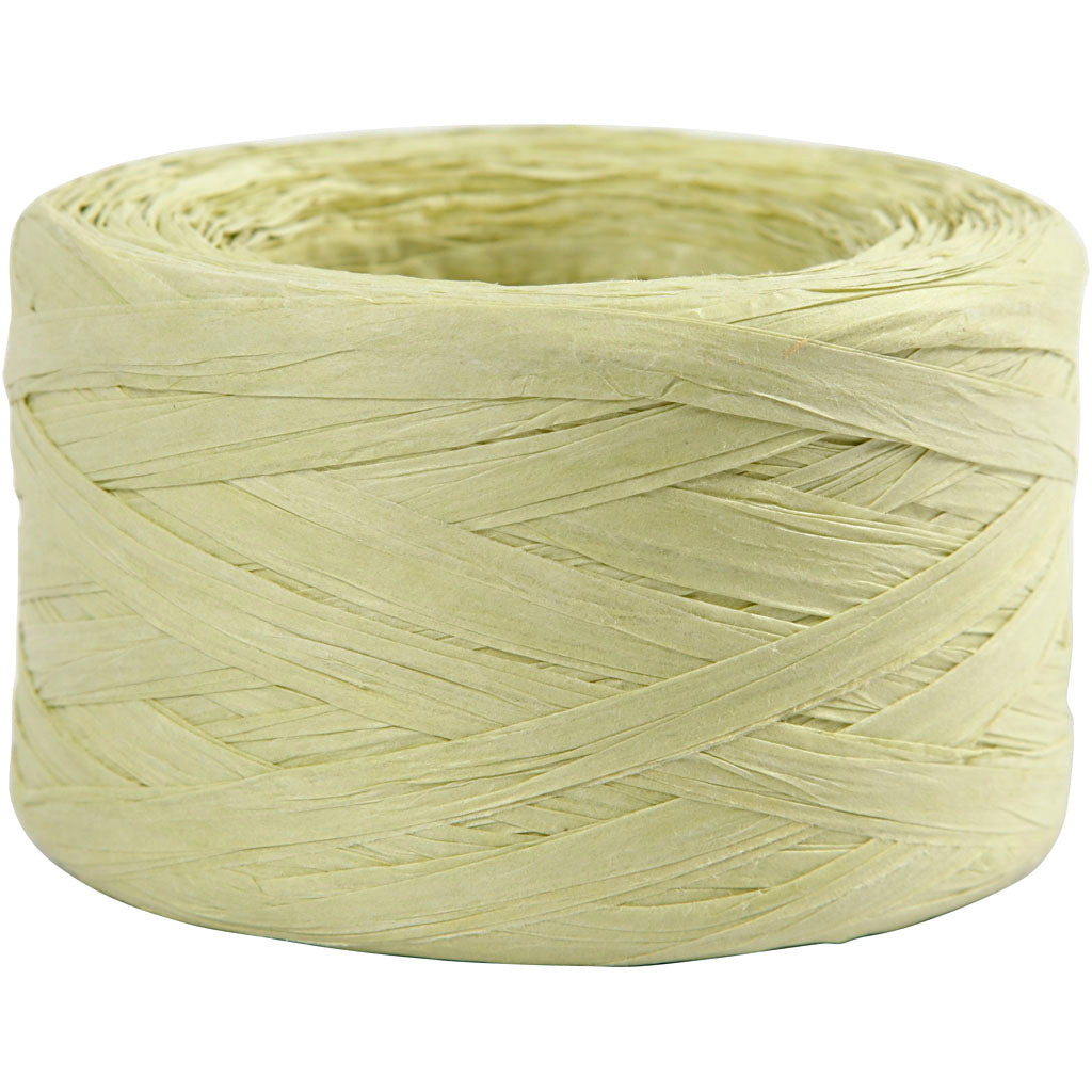 Creativ company paper raffia yarn, w: 7-8 mm, light green, 100 m 1 roll