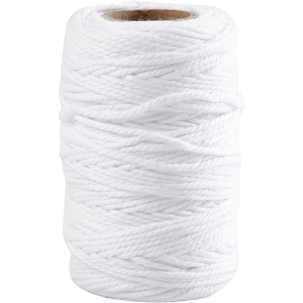 Creativ company cotton cord, thickness 1.1 mm, white, 50 m 1 roll