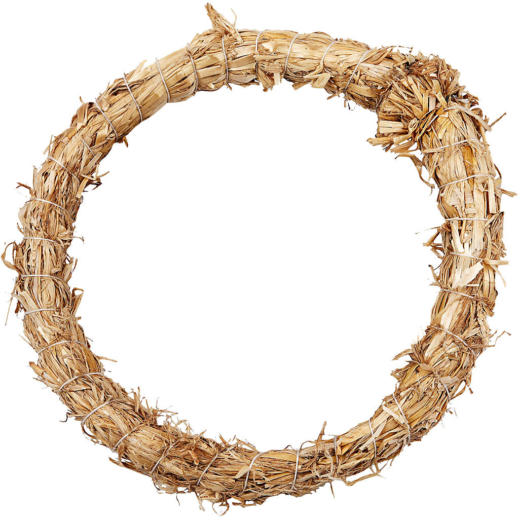 Creativ company straw wreath, d 21 cm, thickness 2 cm, 1 piece