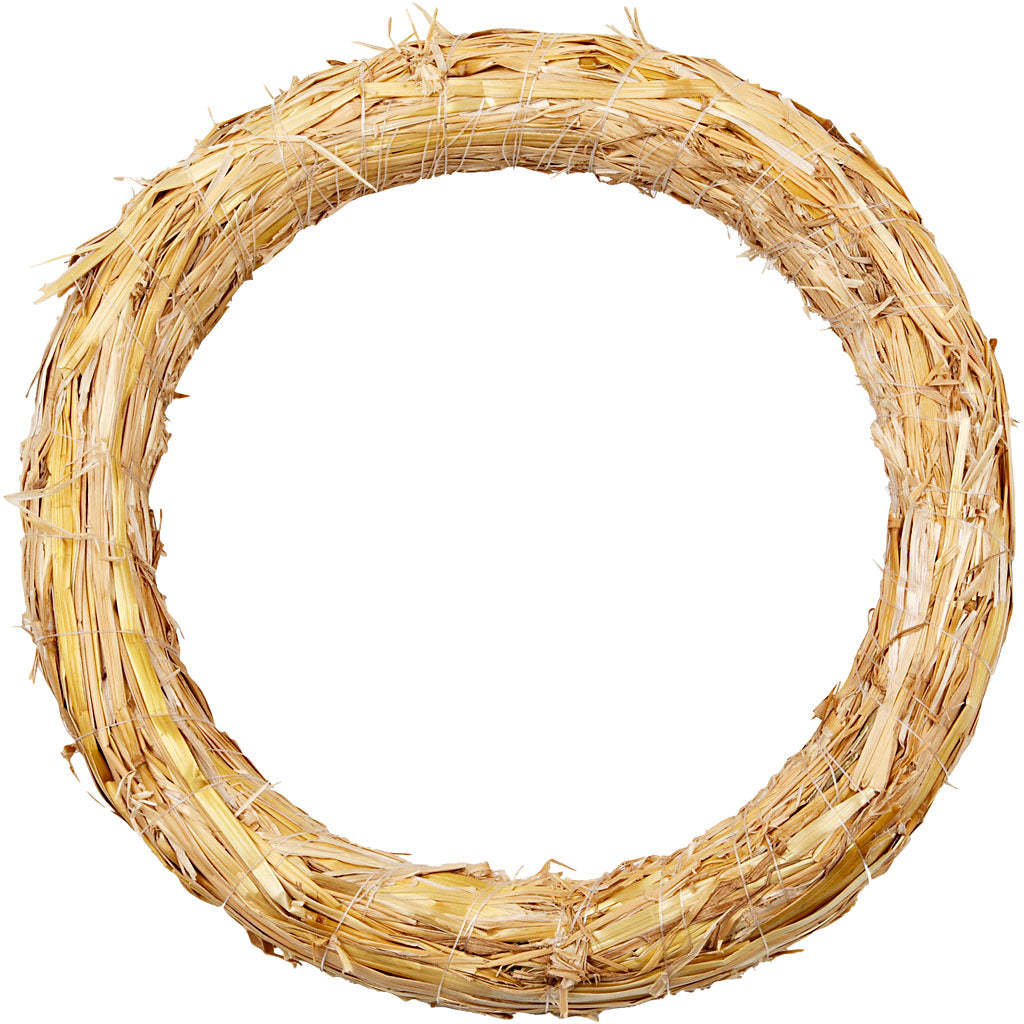 Creativ company straw wreath, d 27 cm, thickness 3 cm, 1 piece
