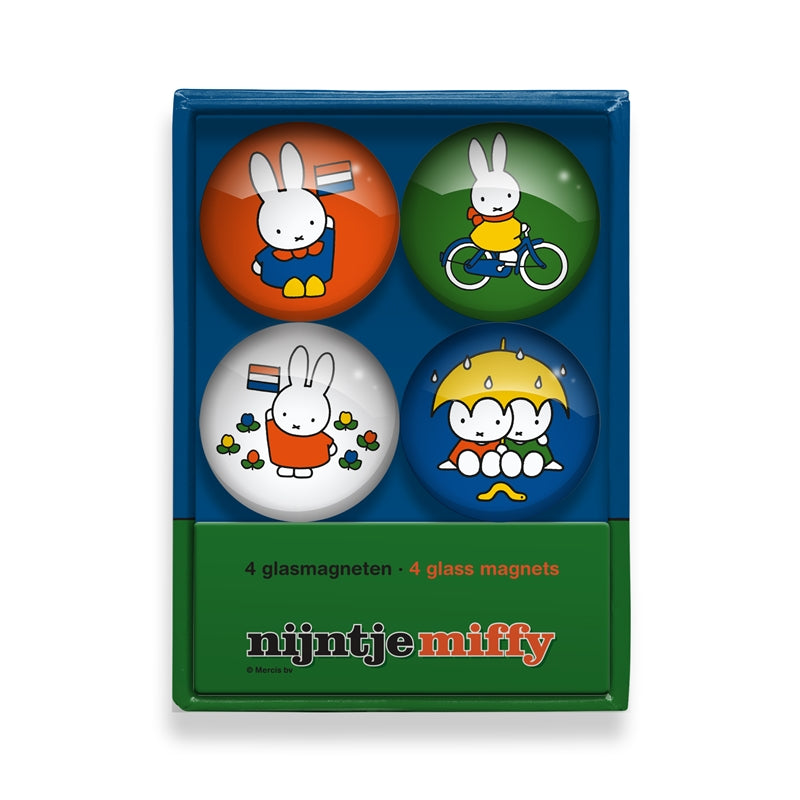 Miffy glass magnets ø4cm box of 4 pcs