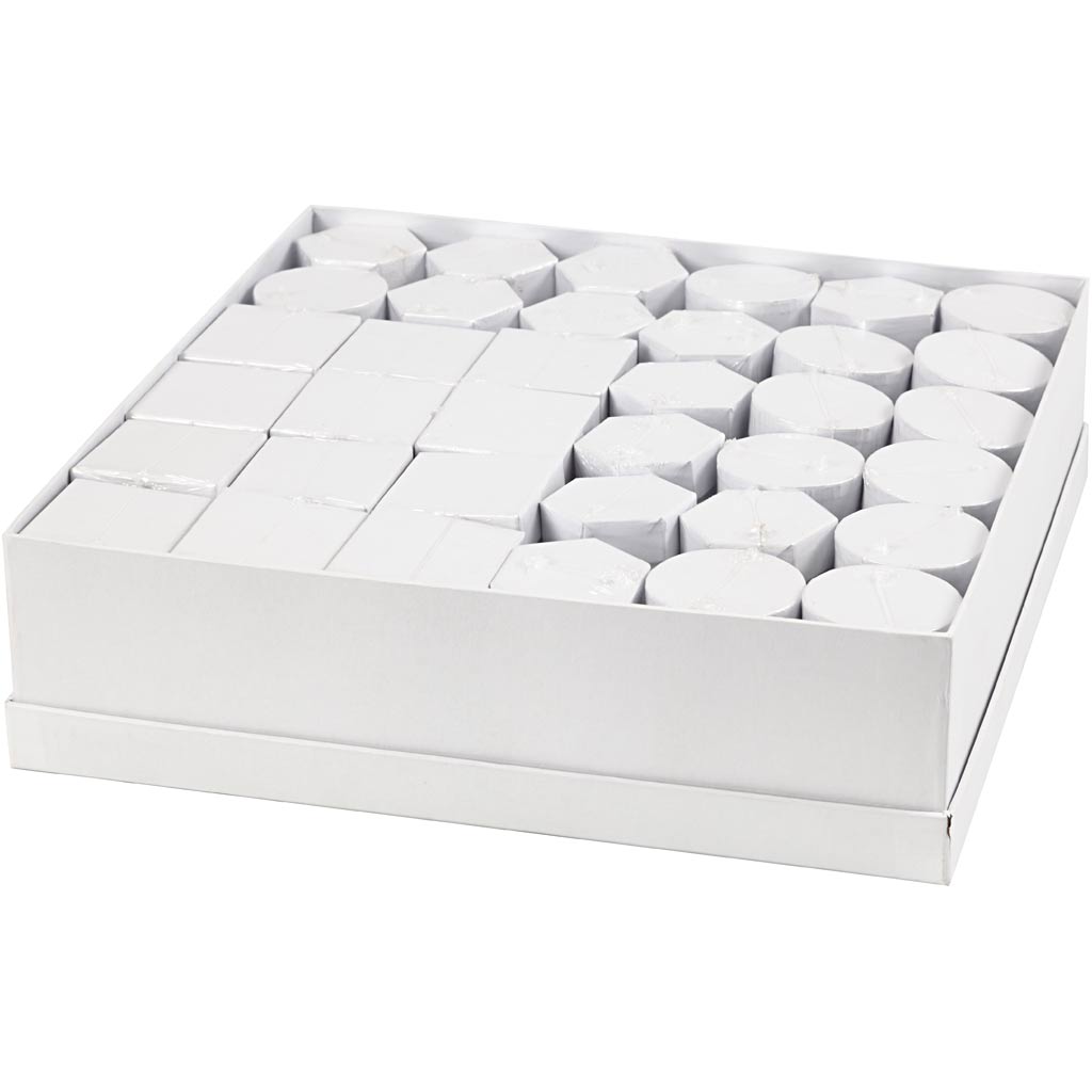 Creativ company dozen, h: 7+9 cm, dim: 4.5+6 cm, white, 36 sets per box