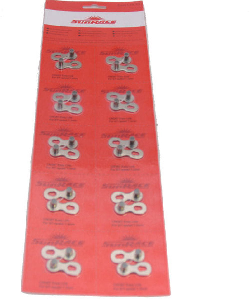 Link para corrente de sol 7-8 de velocidade 10 peças - prata