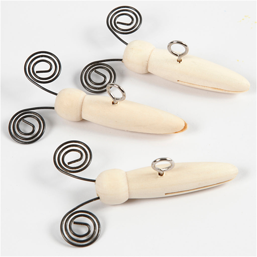 Creativ company butterfly bodies, l: 5.5 cm, d 15 mm, 5 pieces 1 box