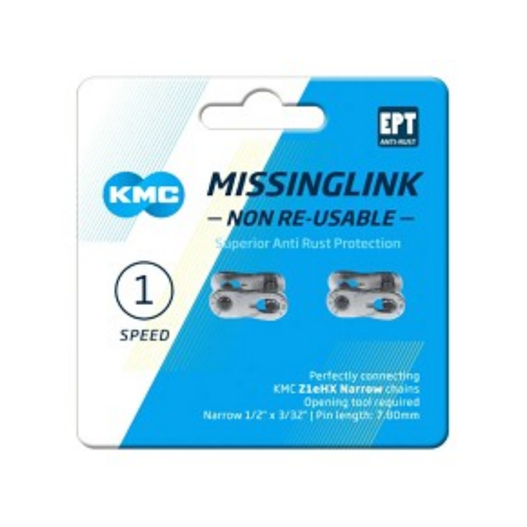 KMC Schakel Z1eHX NR Narrow EPT - 2m - Bicycle chain lock - Black