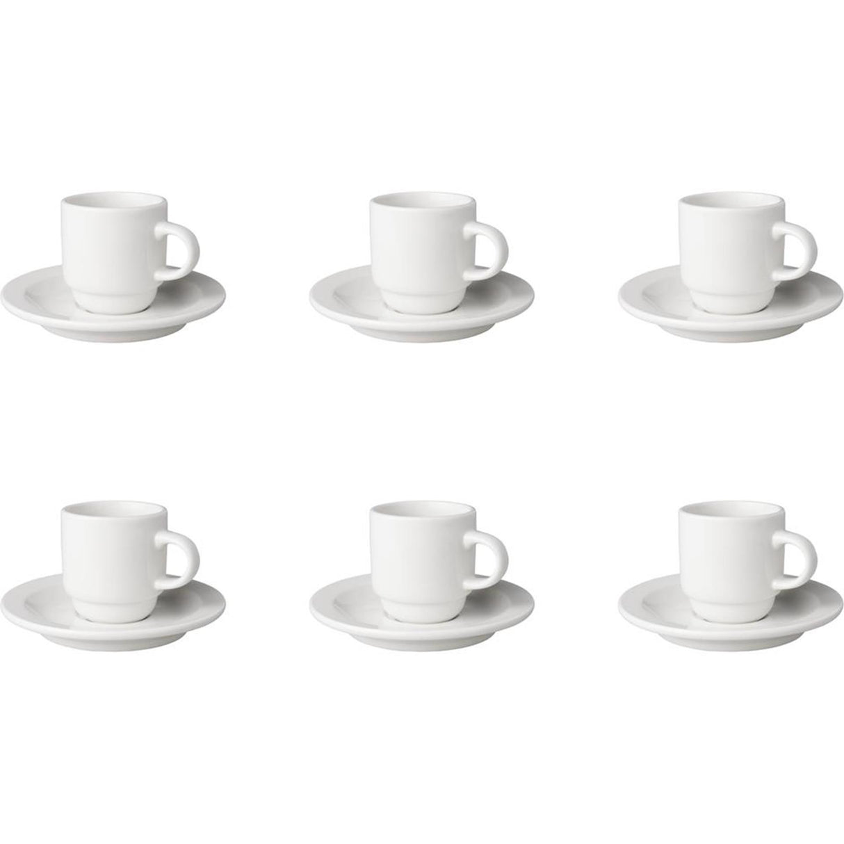 Mammoet budgetline cup and saucer 14 small (6 pieces)
