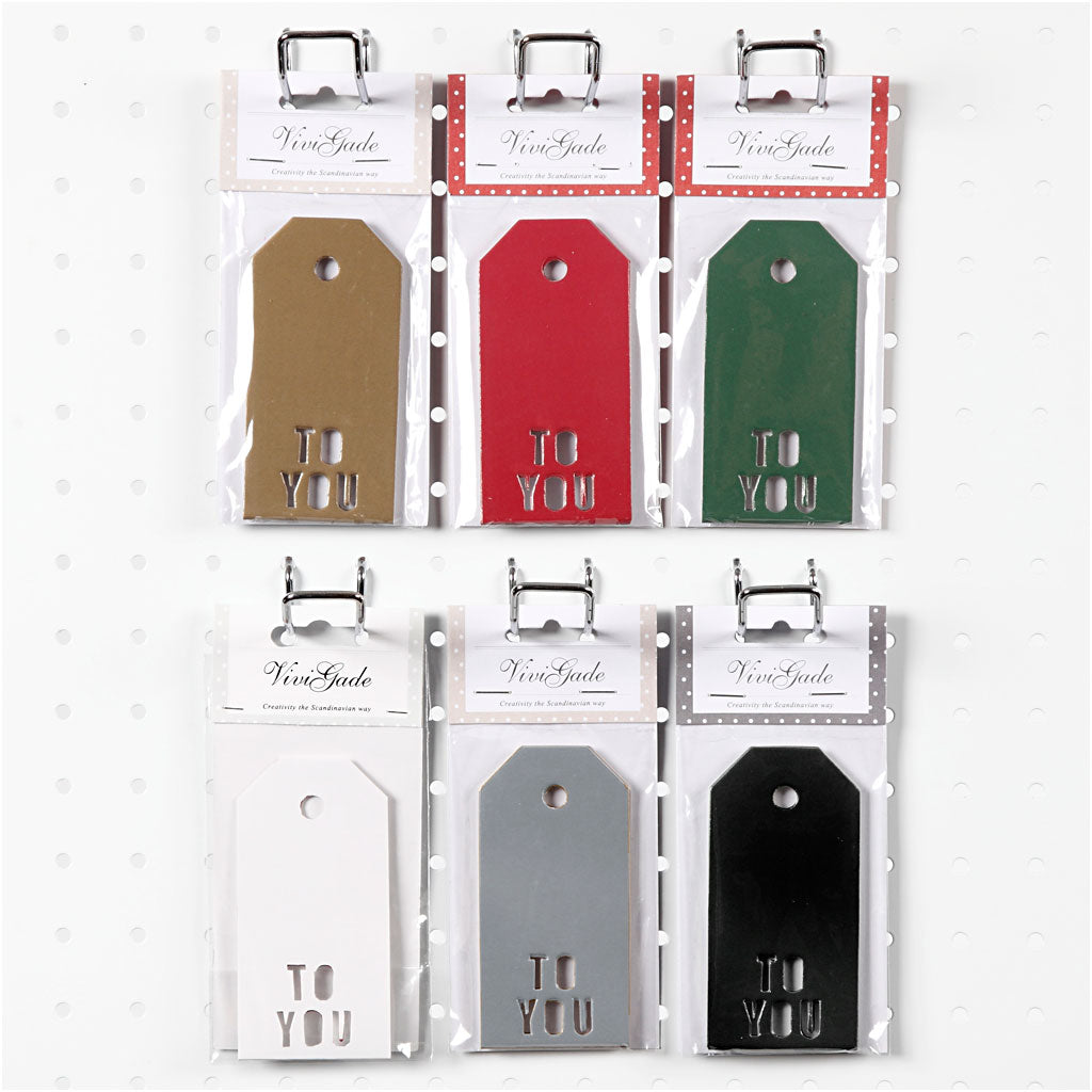 Vivi gade gift labels, to you, size 5x10 cm, 300 gr, 6x10 box 1 box