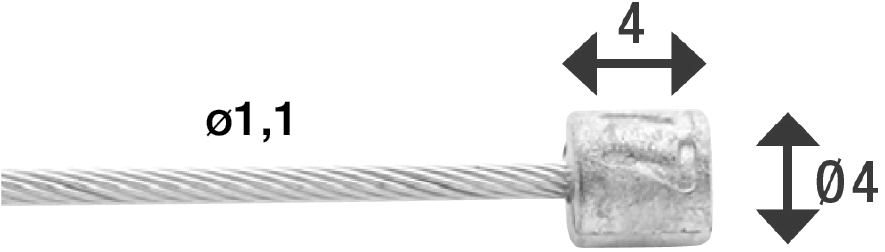 ELVEDES Switch Innere Kabel Edelstahl 3M Nippel 4x4 Box (50)