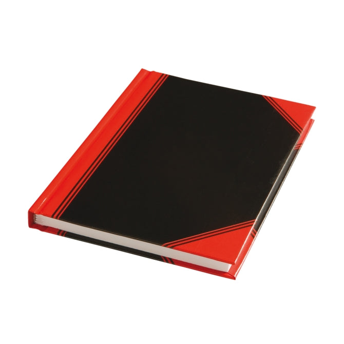 Quantore notebook black red a6 line 60gr 96 sheets