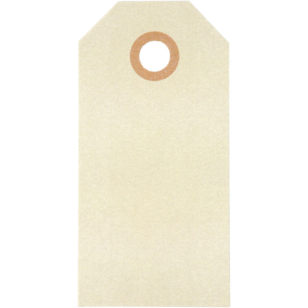 Creativ company manila labels, size 4x8 cm, 250 gr, cream, 1000 pieces 1 box