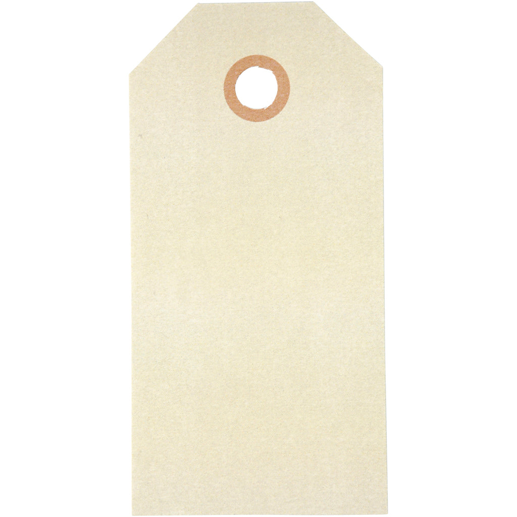 Creativ company manila labels, size 5x10 cm, 250 gr, cream, 20 pieces 1 box