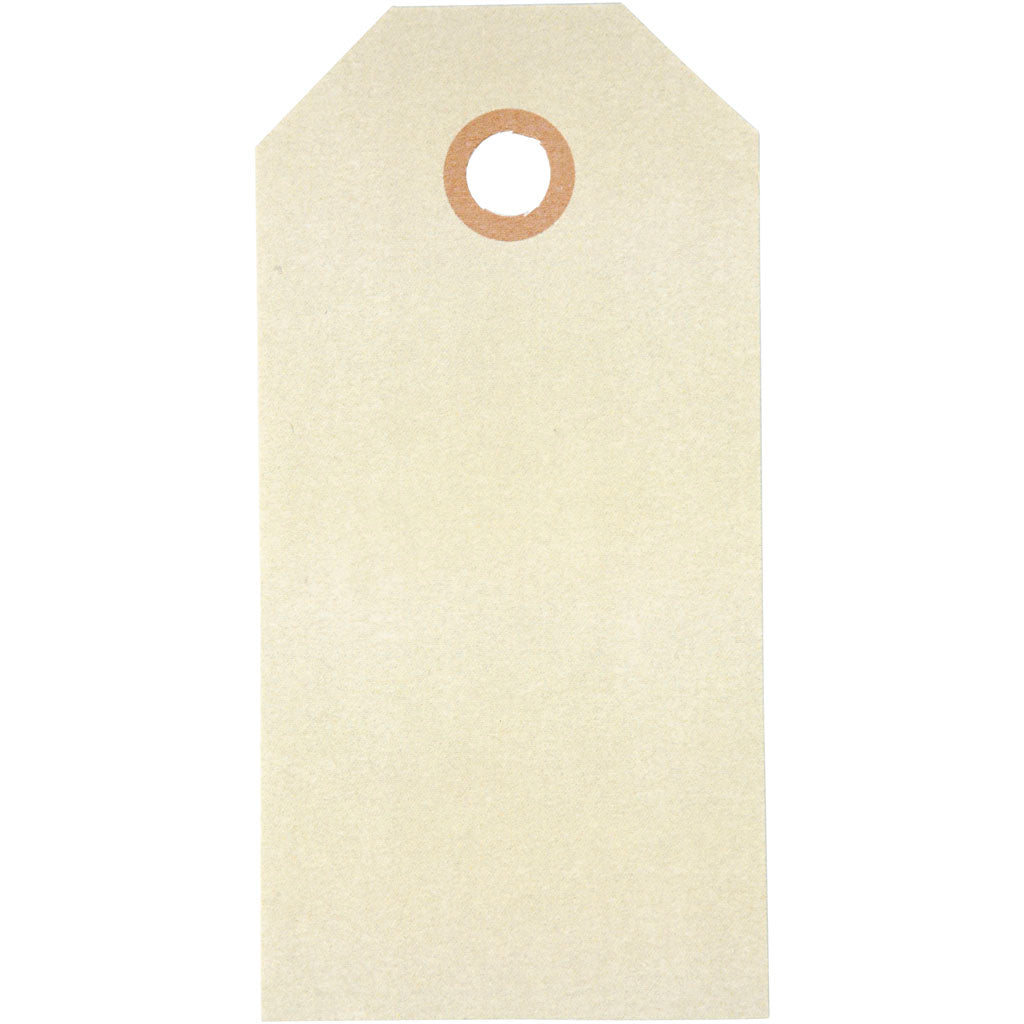 Creativ company manila labels, size 5x10 cm, 250 gr, cream, 1000 pieces 1 box
