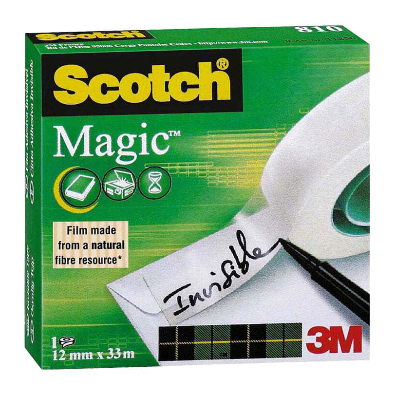 Quantore plakband scotch magic 810 mat - 12mmx33m