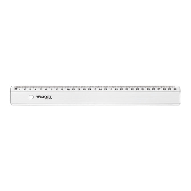 Quantore ruler m+r 4116 basic plastic 300mm transparent