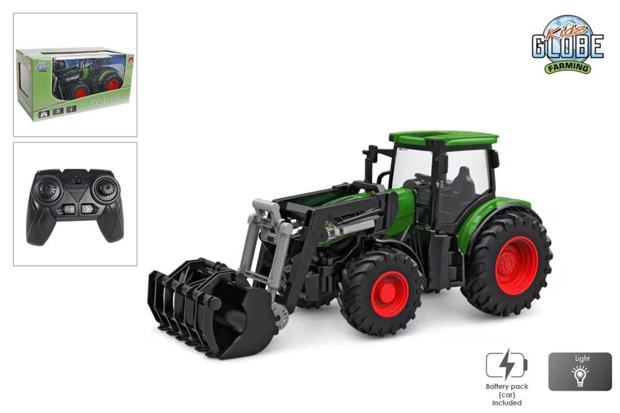 Kids Globe RC Traktor mit Frontlader - Grün