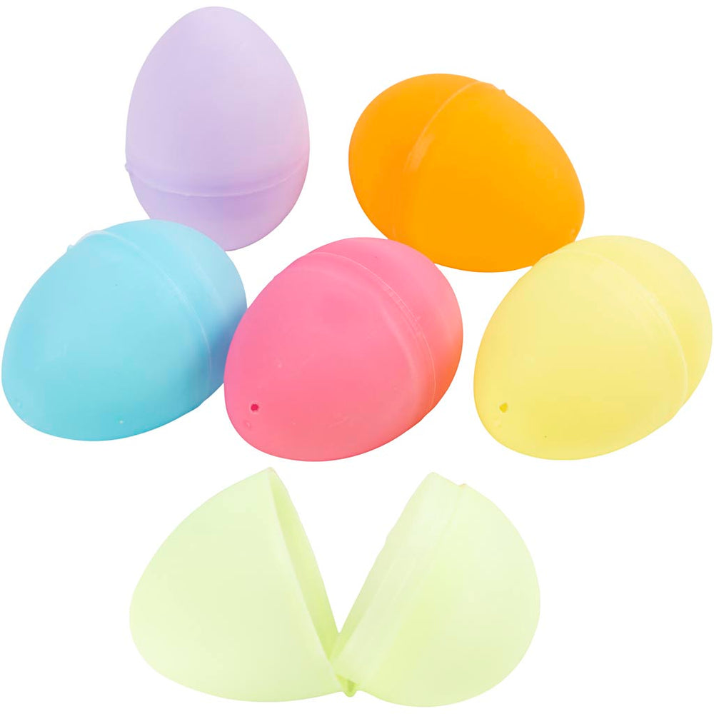 Plastic Eggs Colored, 12 pcs.