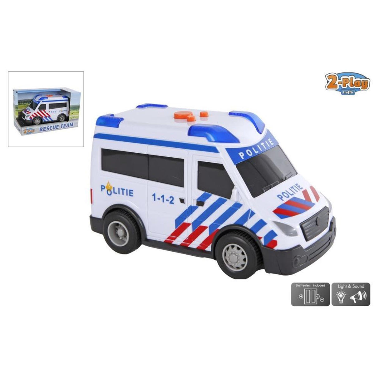 2-play politieauto 13,5cm