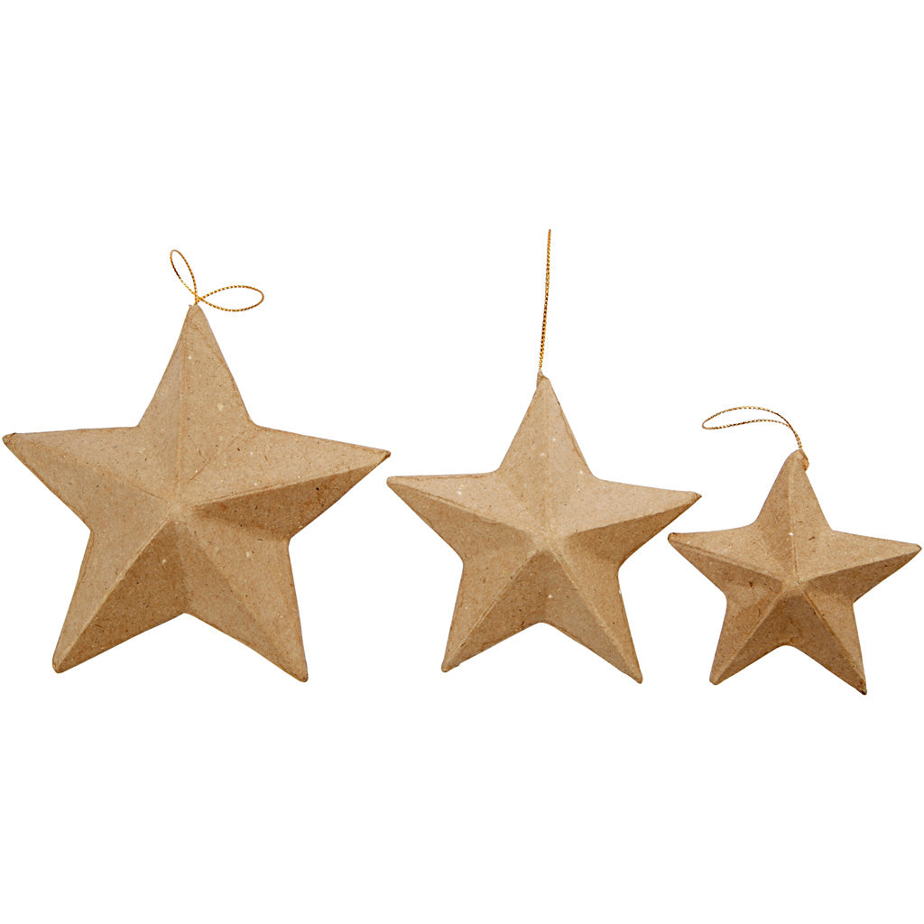 Creativ company stars, d 7,5+10+12,5 cm, 6 pieces 1 box