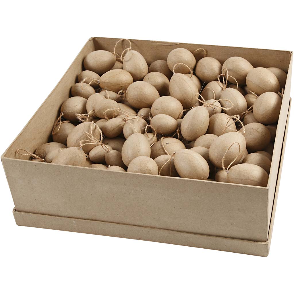 Paper Mache Eggs, 140 pcs.