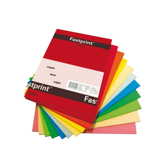 Quantore copy paper fastprint a4 120gr 10 colors x10 sheets 100 sheets