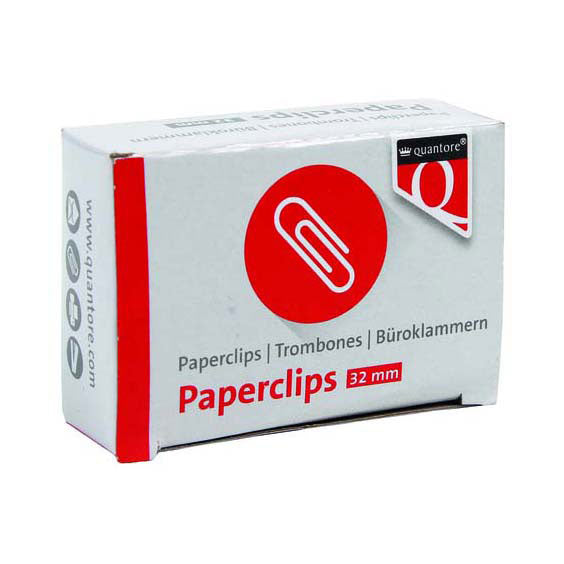 Quantore paper clip r2 32mm short, 100 pcs.