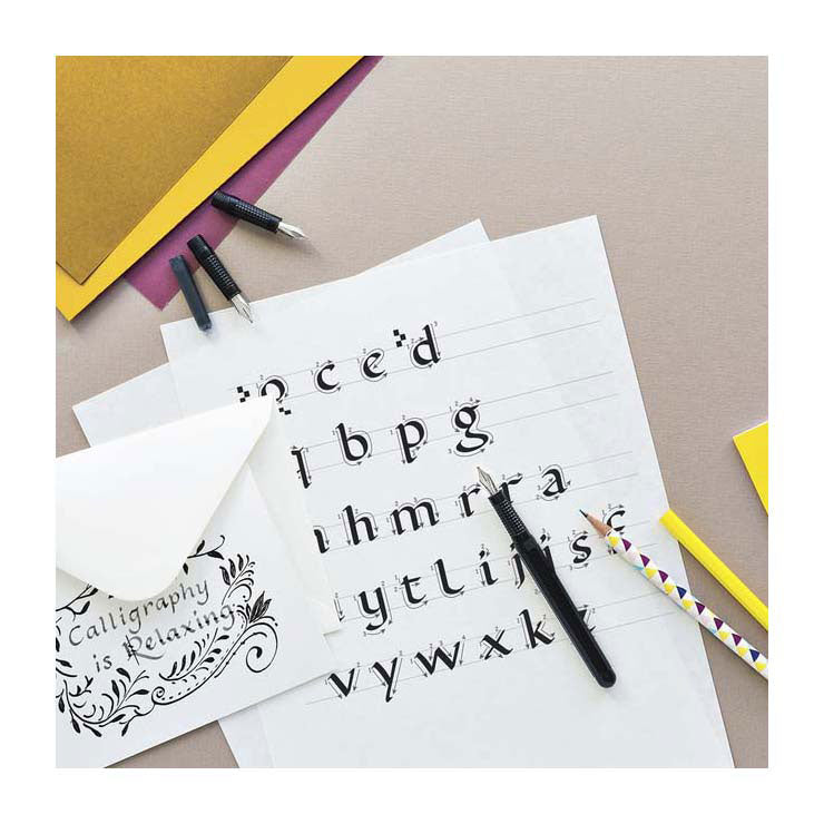 Kalligrafisett for nybegynnere, b: 0,85-1,6 mm, svart, 1 sett