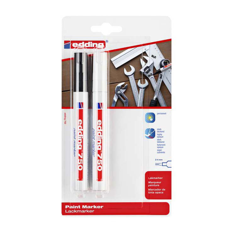 Quantore felt-tip pen edding paint marker white and black