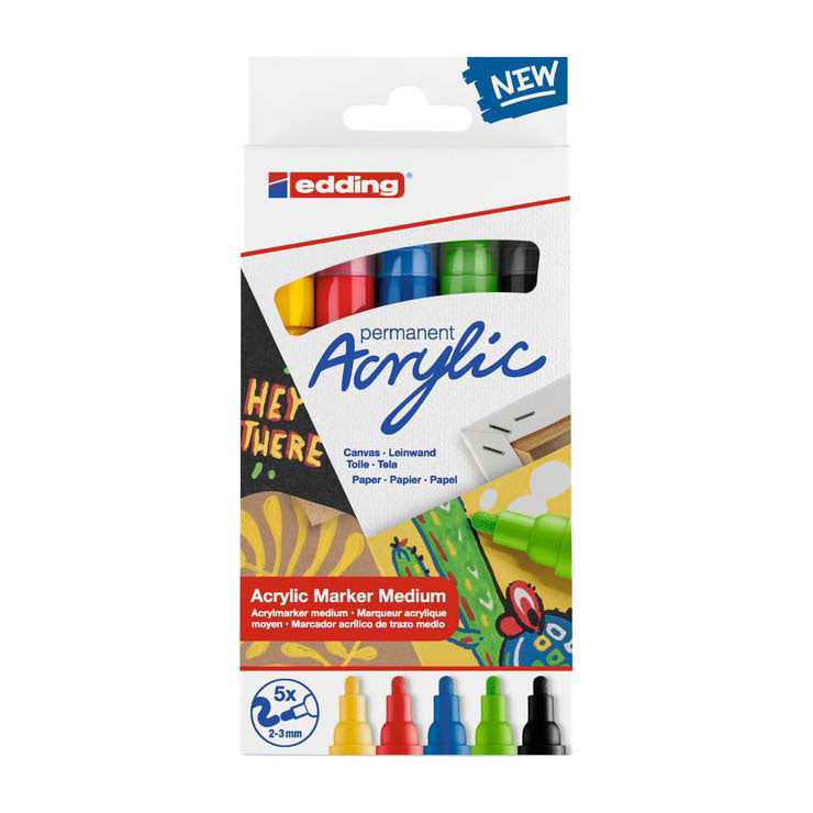 Quantore acrylic marker edding base, 5 pcs.