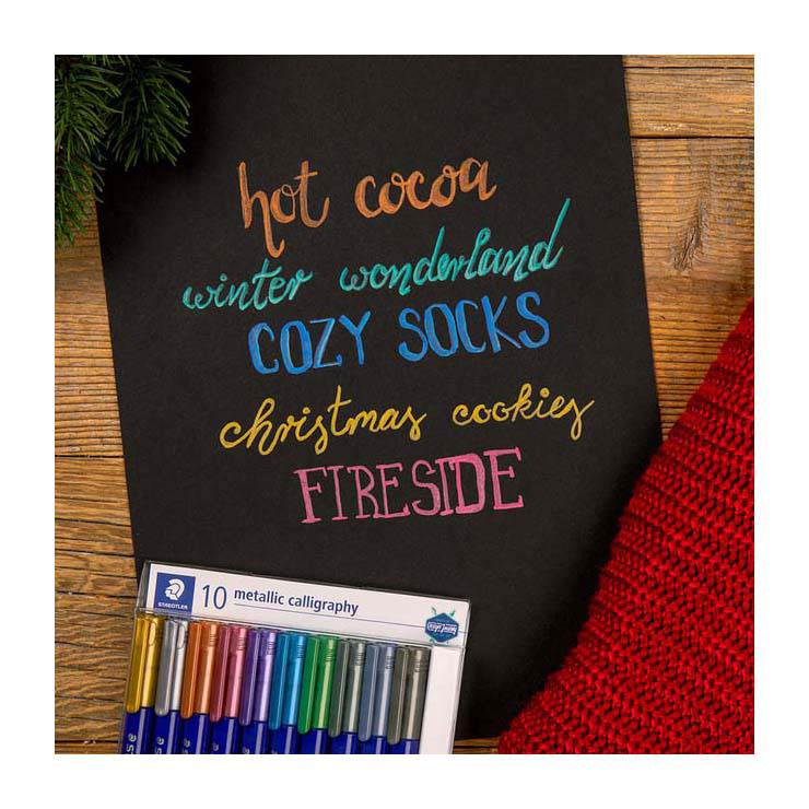 Quantore calligraphy pens metallic set - 10 colours