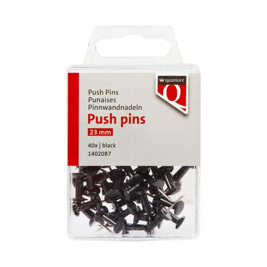 Quantore thumbtacks black, 40 pcs.