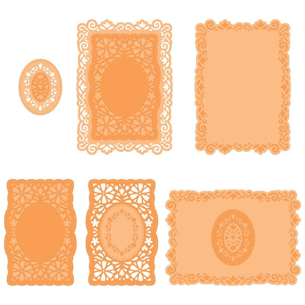 Tonic studios • die set folksy floral primrose frames