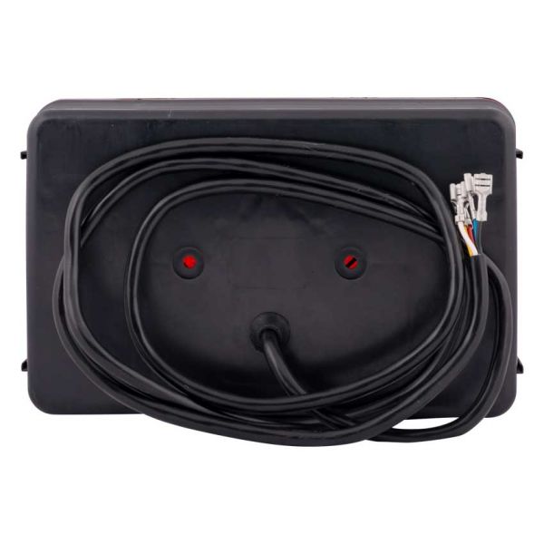 Schwäif Liicht mat Dräieck op der lénker Säit