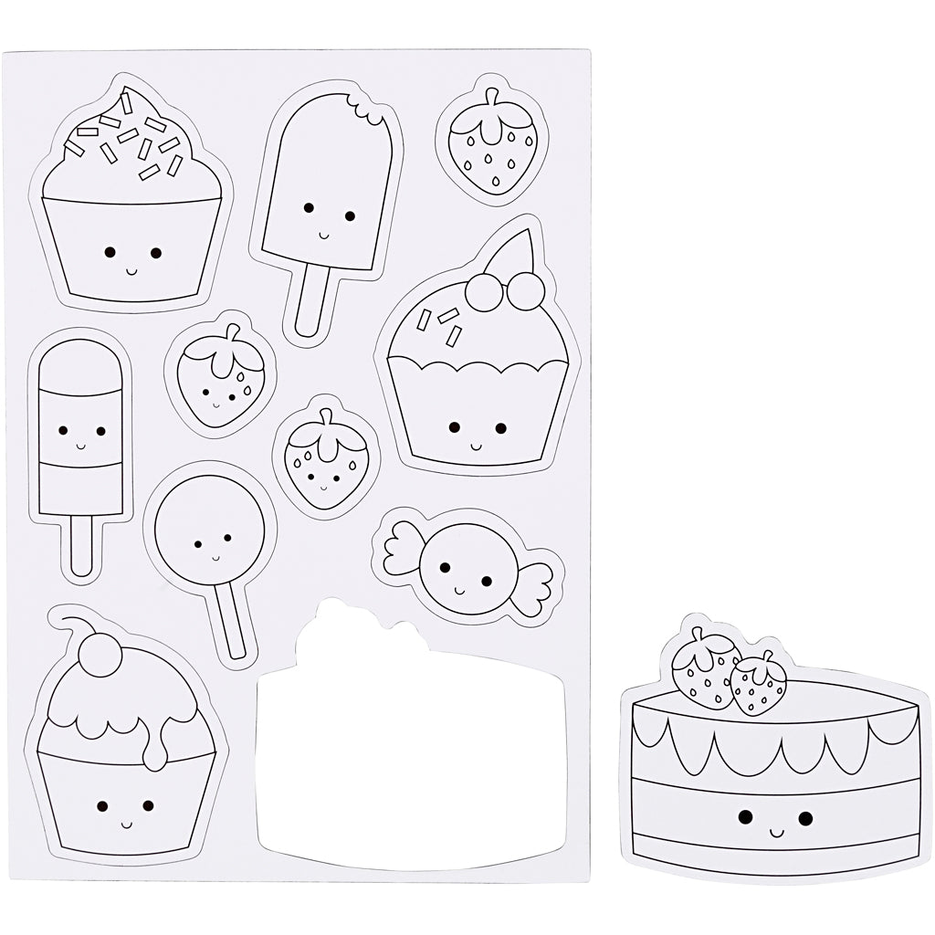 Creative company magnets, sweets, size 14.85x21 cm, 1 sheet