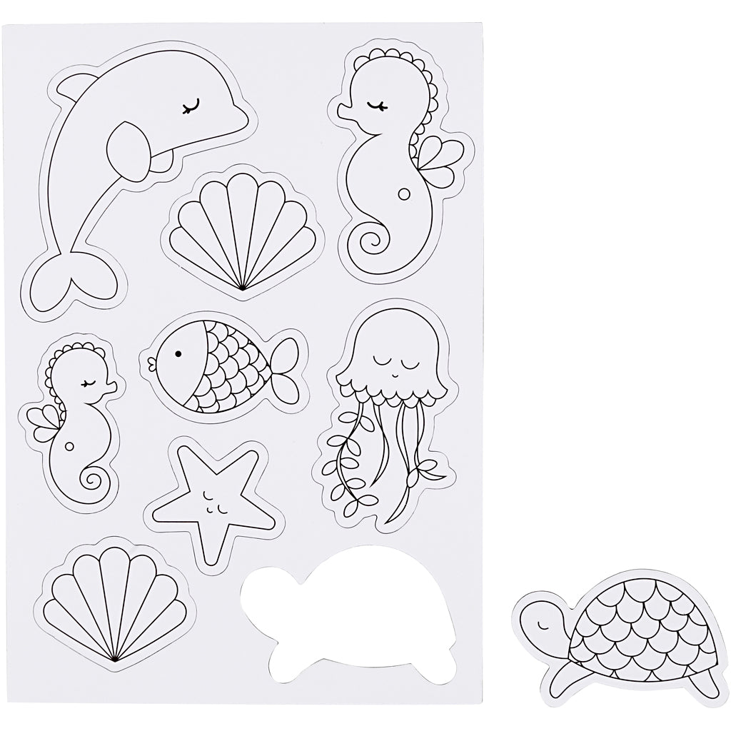 Creativ company magnets, sea figures, sheet 14,85x21, 1 sheet