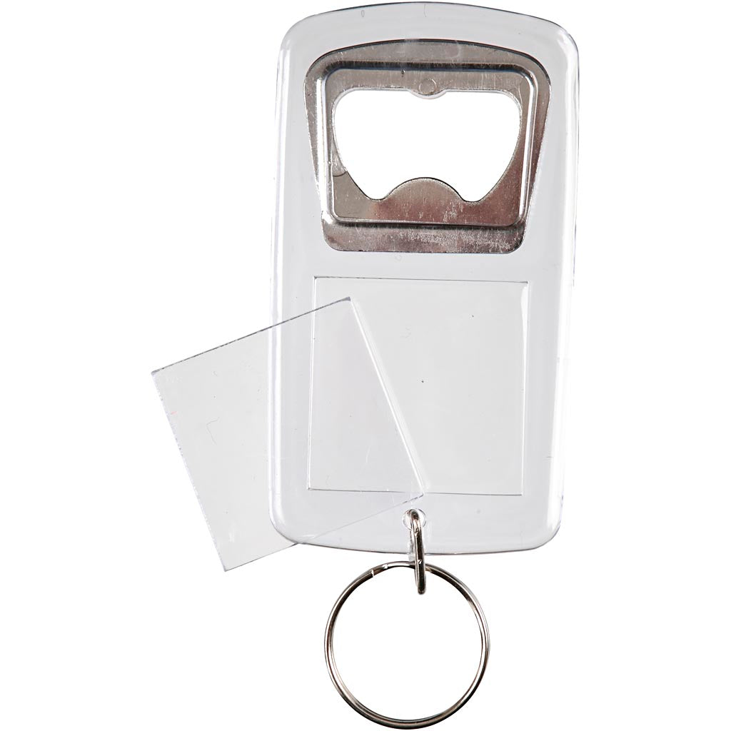 Creativ company key ring with bottle opener, size 8x4.5x0.5 cm, 5 pieces in a box