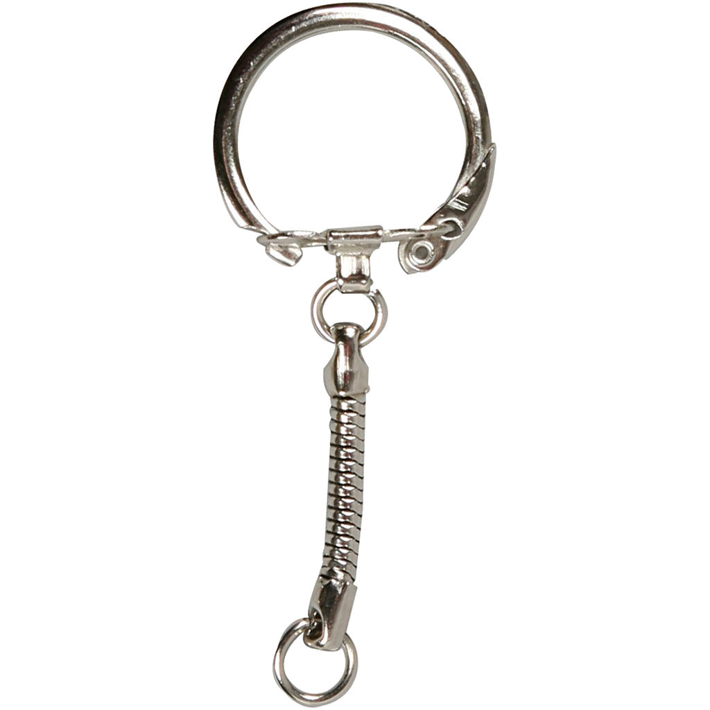 Creativ company key ring with chain, l: 6 cm, d 2.3 cm, 25 pieces 1 box