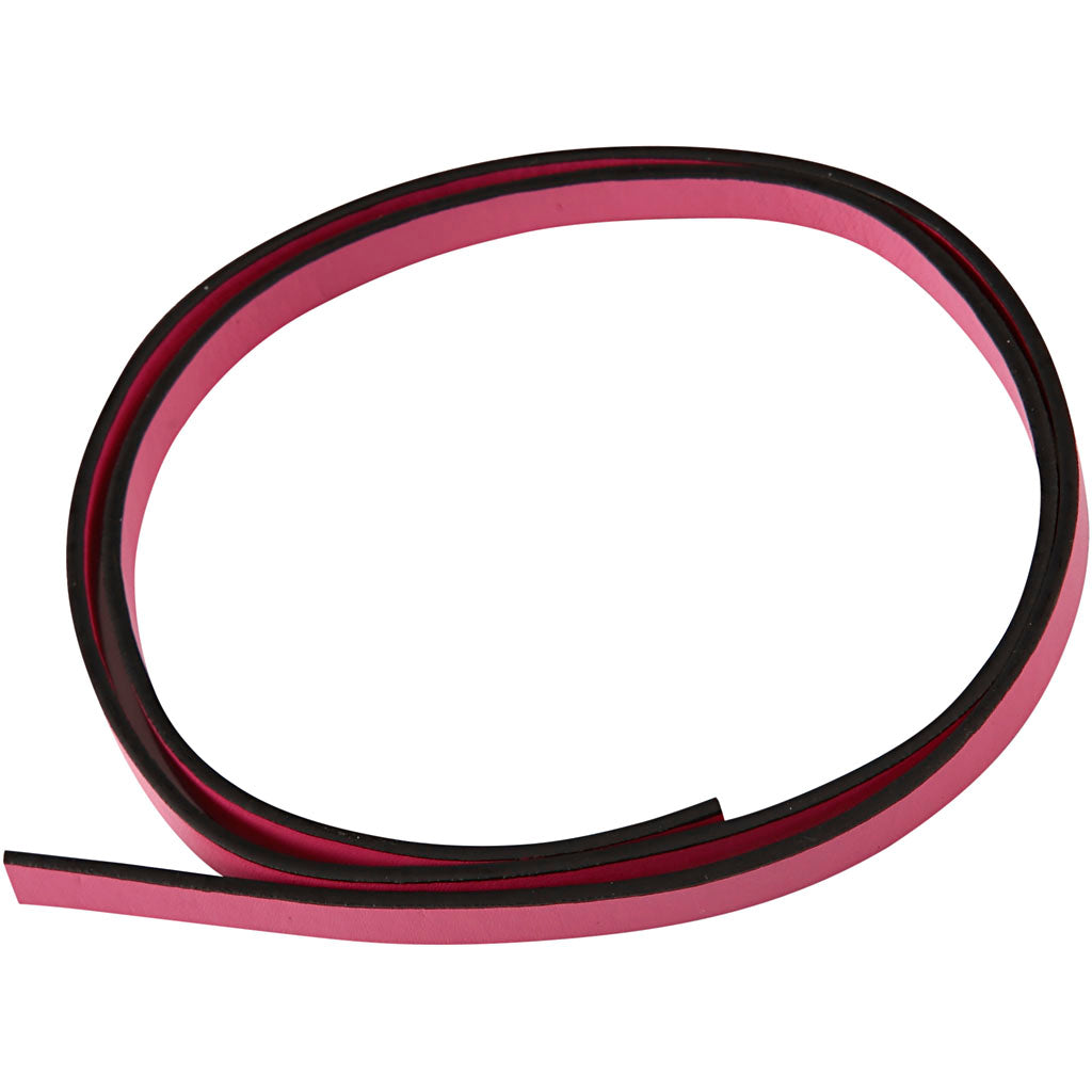 Creativ company imitation leather band, w: 10 mm, thickness 3 mm, pink, 1 m 1 box