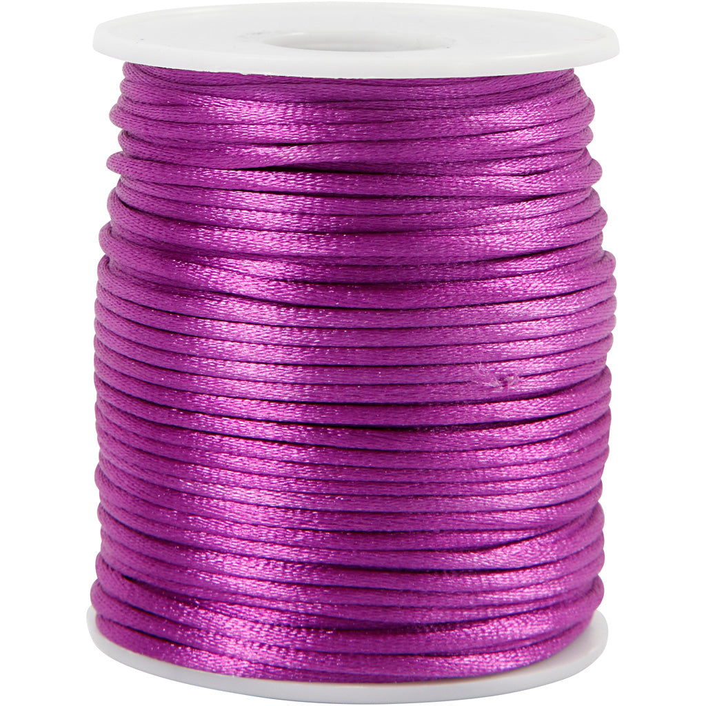 Creativ company satin cord, thickness 2 mm, purple, 50 m 1 roll